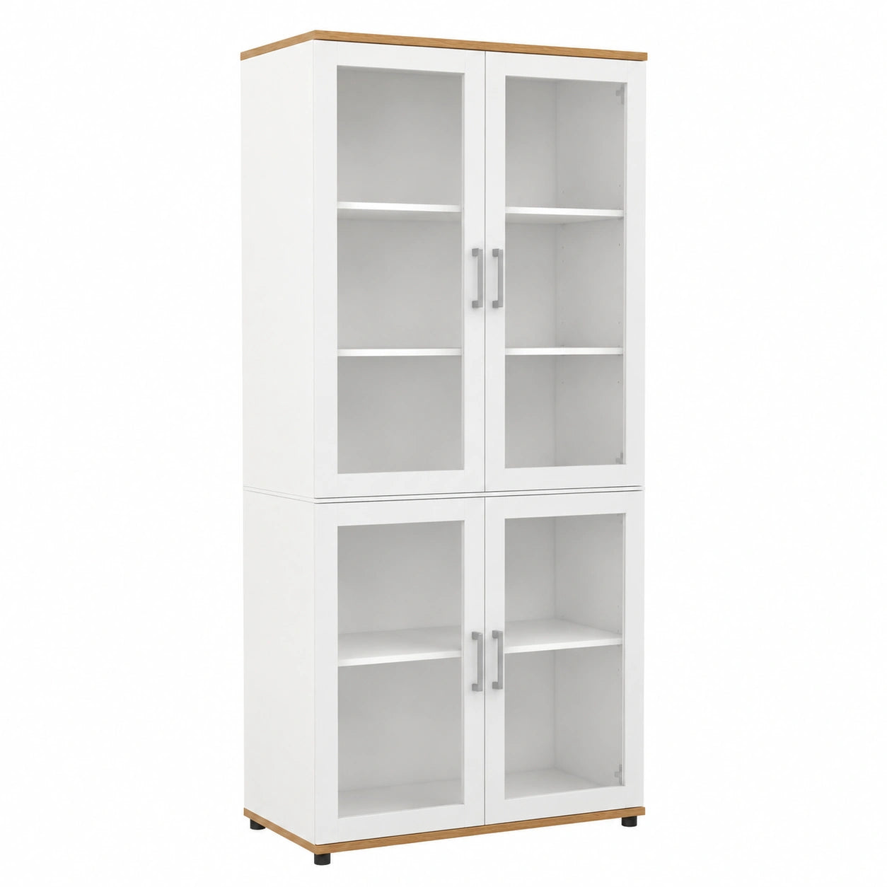 Buffet, avec portes, coloris blanc, pour la salle à manger ou le salon