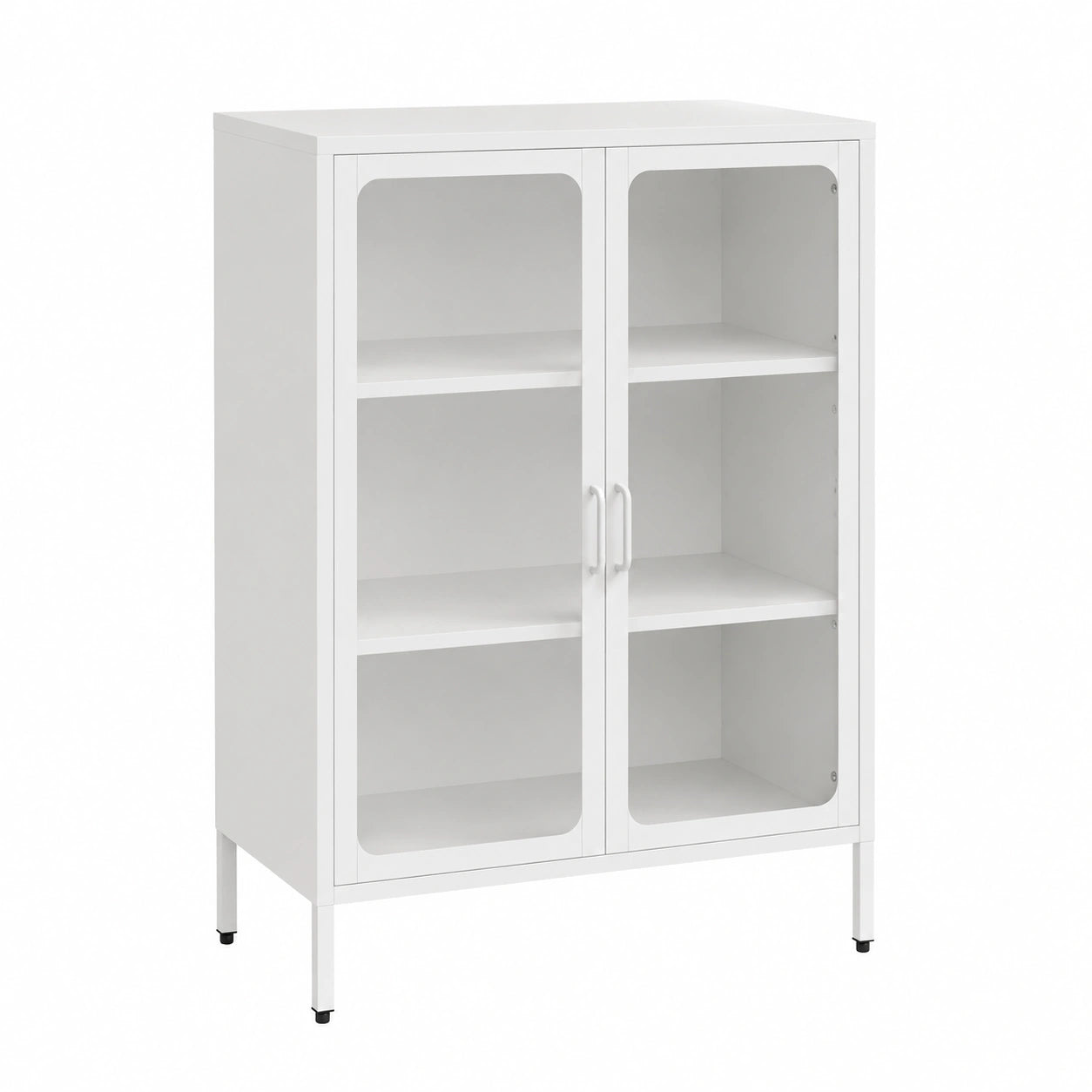 Armoire, avec portes, en verre, 80 x 40 x 110 cm, coloris blanc, pour la chambre