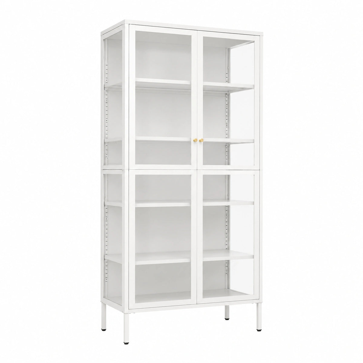 Armoire, avec rangement, en acier et verre trempé, coloris blanc, 90 x 40 x 180 cm, pour la chambre