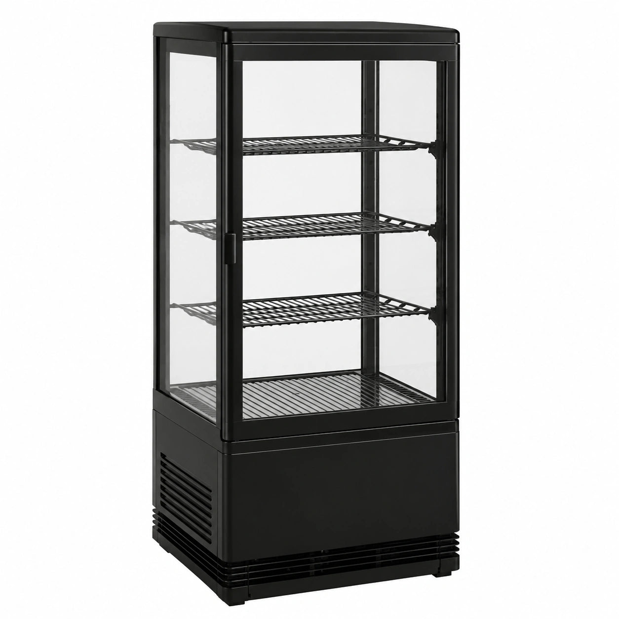 Vitrine réfrigérée, réglable, en verre, 42,8 x 38,6 x 96 cm, coloris noir, pour l’espace professionnel