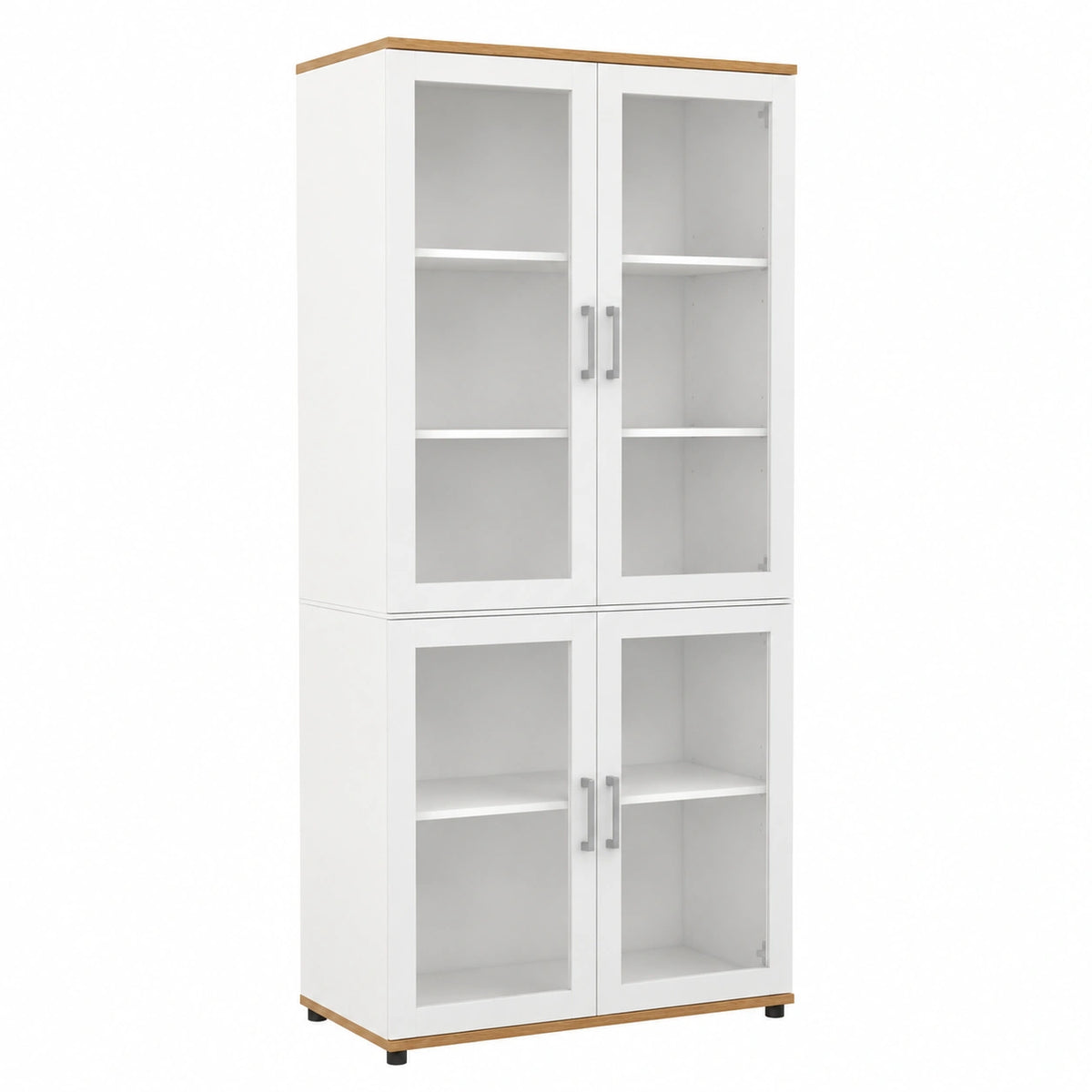 Buffet, avec portes, coloris blanc, pour la salle à manger ou le salon
