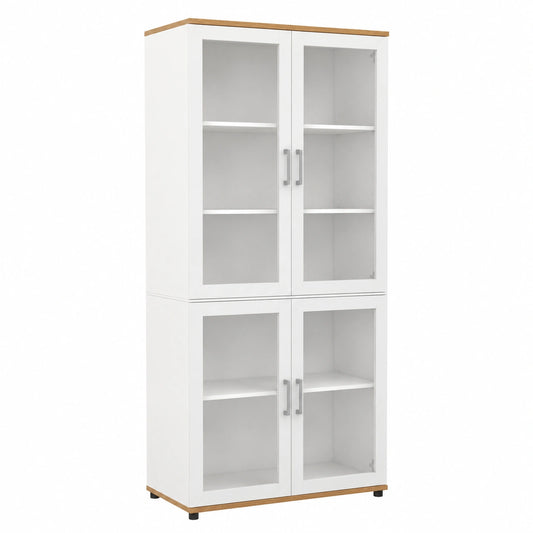 Buffet, avec portes, coloris blanc, pour la salle à manger ou le salon
