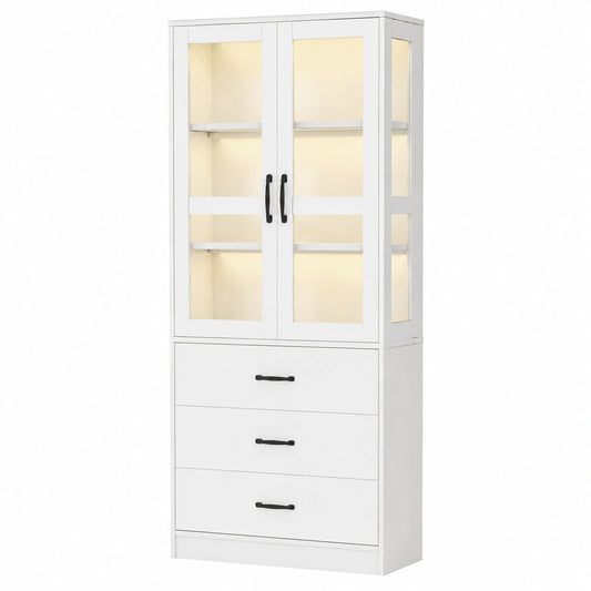 Armoire, réglable, avec rangement, avec tiroirs, coloris blanc, pour la chambre