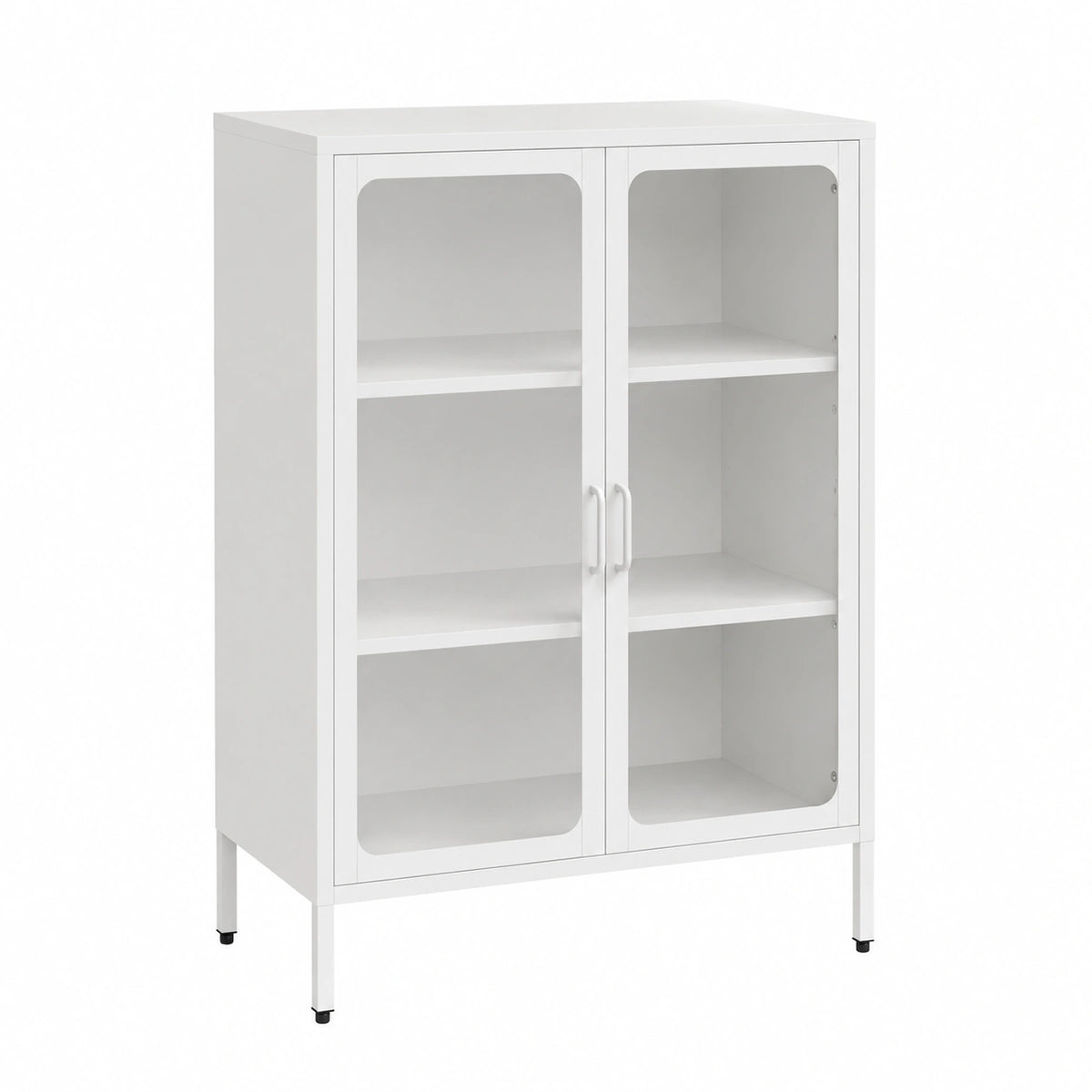 Armoire, avec portes, en verre, 80 x 40 x 110 cm, coloris blanc, pour la chambre