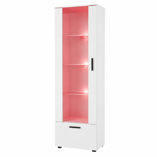 Meuble polyvalent, coloris blanc, 60 x 192 x 42 cm, pour les espaces de vie
