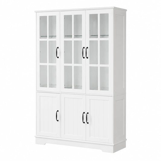 Armoire, avec étagères, avec portes, avec éclairage LED, coloris blanc, pour la chambre