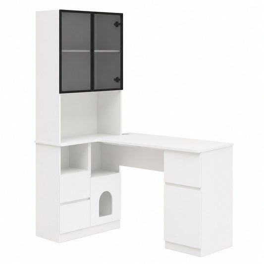 Bureau, avec rangement, avec tiroirs, avec portes, pour l’espace de travail